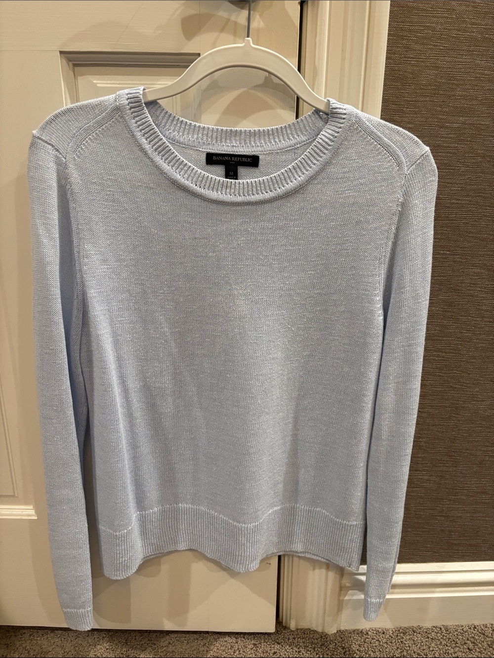 Banana Republic Pale Blue Crewneck Knit Sweater